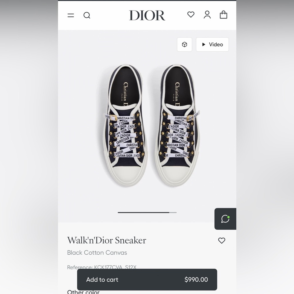 Dior Black and White Walk'n'Dior Sneakers